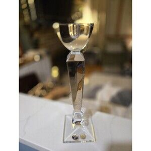 Heavy vintage Lead Bohemia Crystal Candlestick 12" over 3 pounds